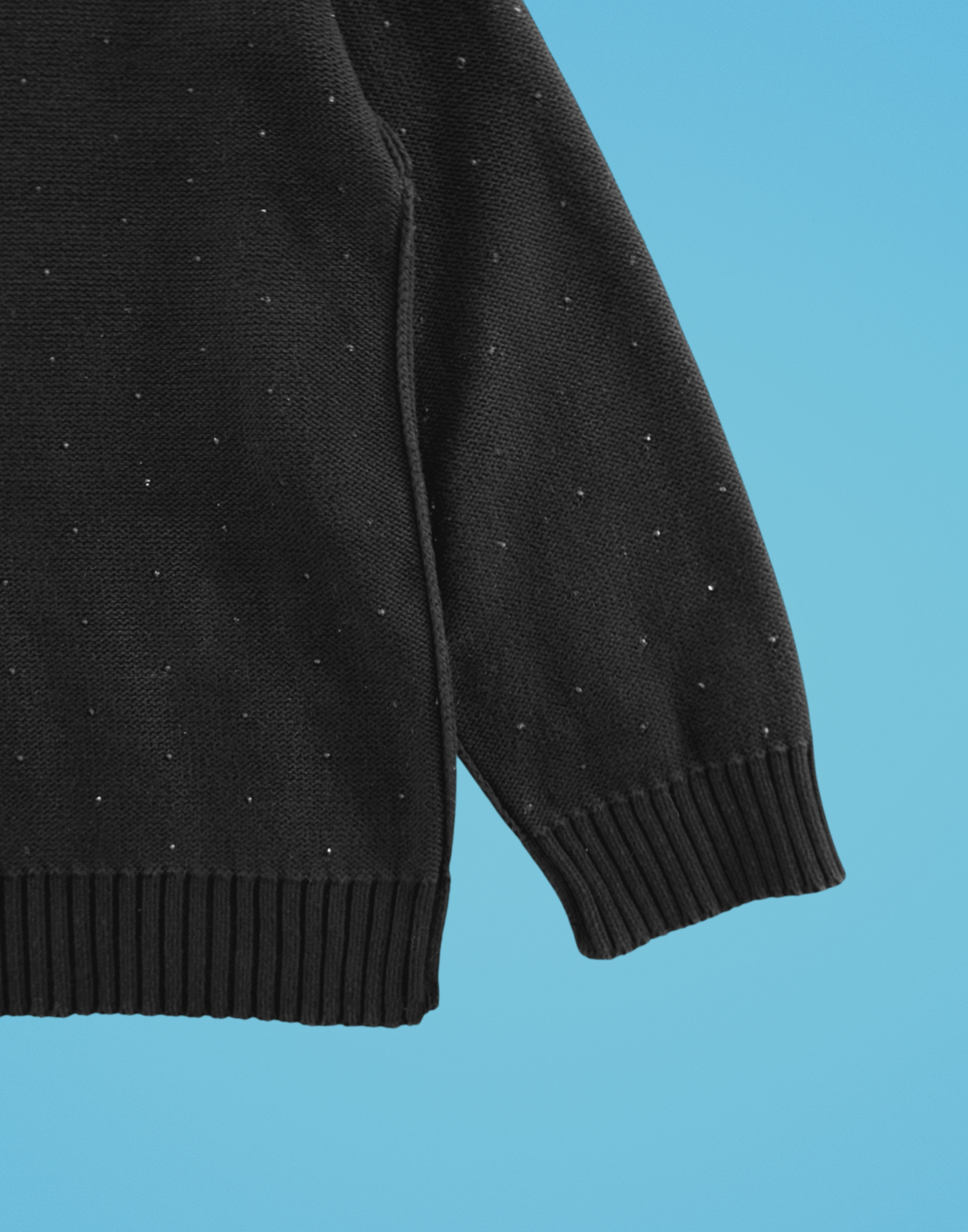 JET BLACK KNIT SWEATER